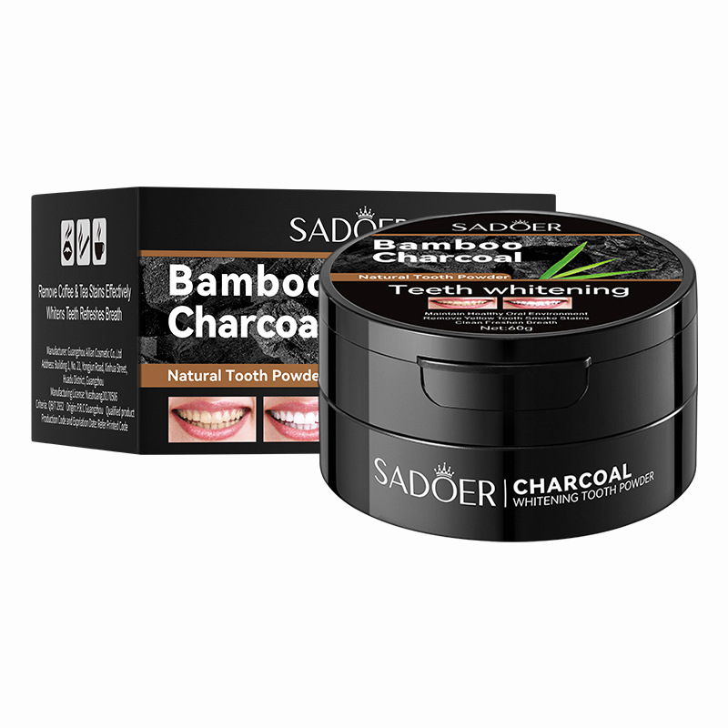 Teeth Whitening Charcoal Powder - 60g Polvere Sbiancante Per Denti Carbone