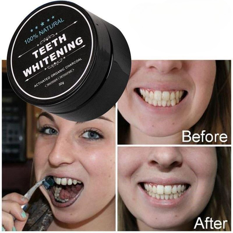 1 scatola di polvere per sbian - Teeth Whitening Charcoal Powder recensione e prezzo