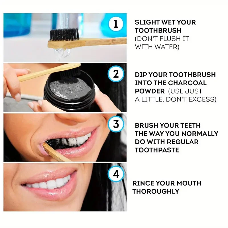 Polvere sbiancante schiarente  - Teeth Whitening Charcoal Powder recensione e prezzo